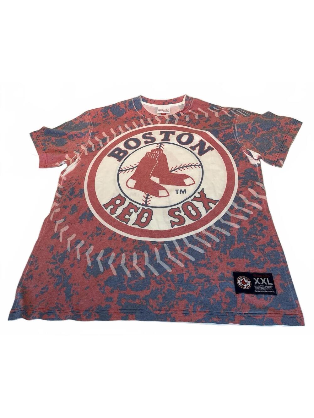 AOP Mitchell & Ness Boston Red Sox Jumbotron Sublimated T-Shirt Men's 2XL